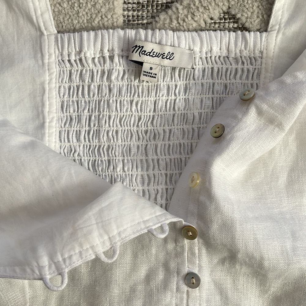 Madewell Gwen Crop Top Linen Vest🌿 - Picture 10 of 16